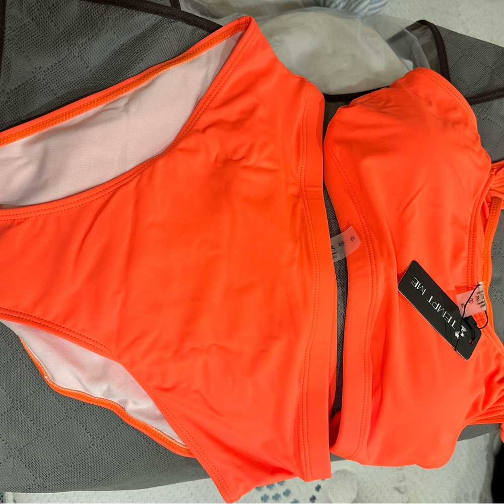 Tempt Me Bright Orange Bikini